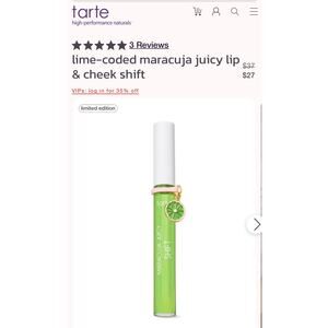 New Tarte Maracuja Juicy Lip & Cheek Shift - Lime